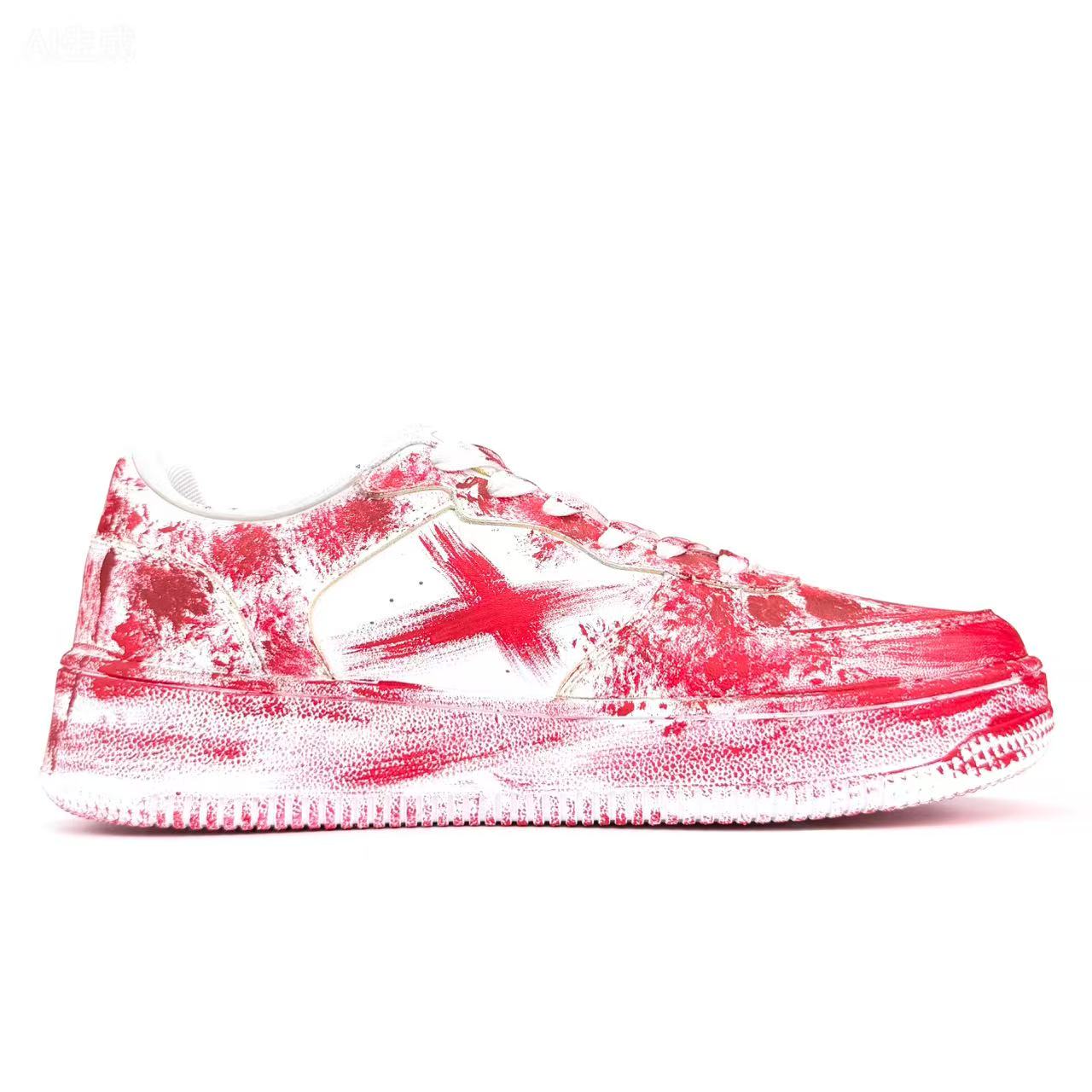Кроссовки для скейтбординга Air Force 1 Cushioning Abrasion Resistant Lightweight Low top Unisex 361°, red — фото 3