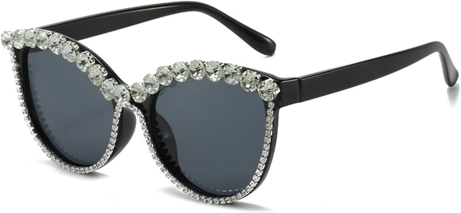 

Солнцезащитные очки Willochra со стразами для женщин, модель «кошачий глаз», 2024 год, украшенные бриллиантами и кристаллами, блестящие очки в форме «кошачьего глаза», Black