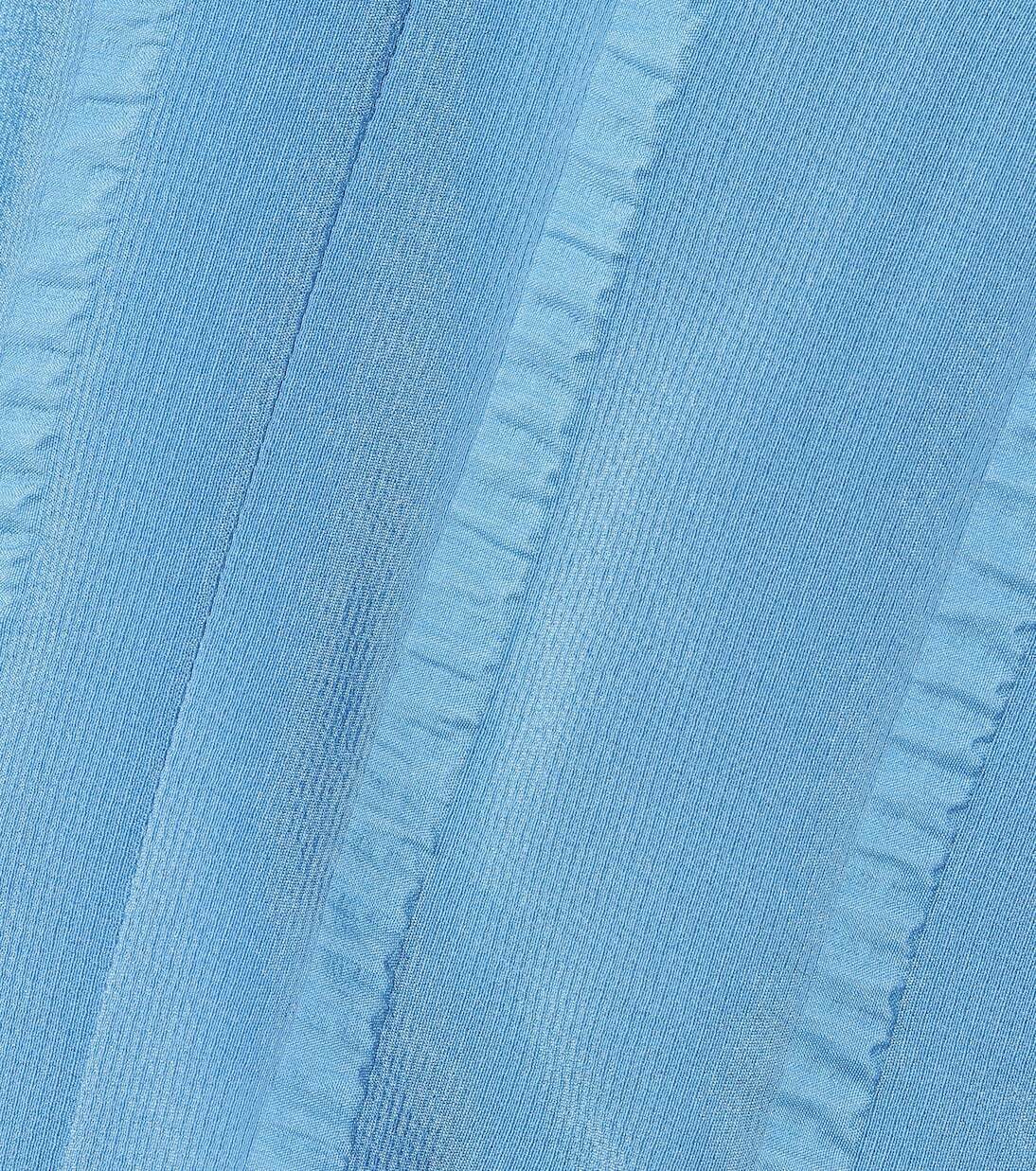 Длинное платье Monica из смесового шелка Stella McCartney, Cameo Blue — фото 4