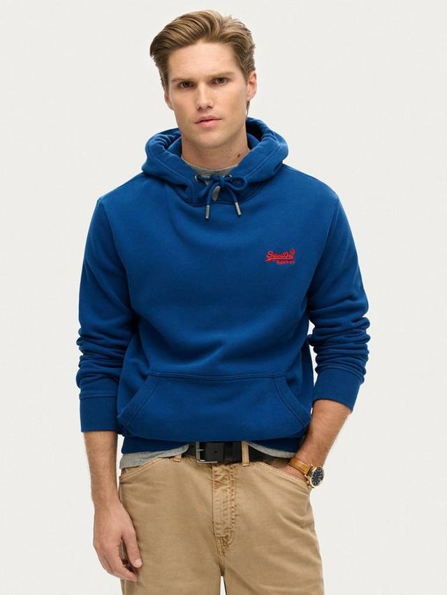 

Толстовка с капюшоном из смеси хлопка Superdry, цвет Pilot Mid Blue