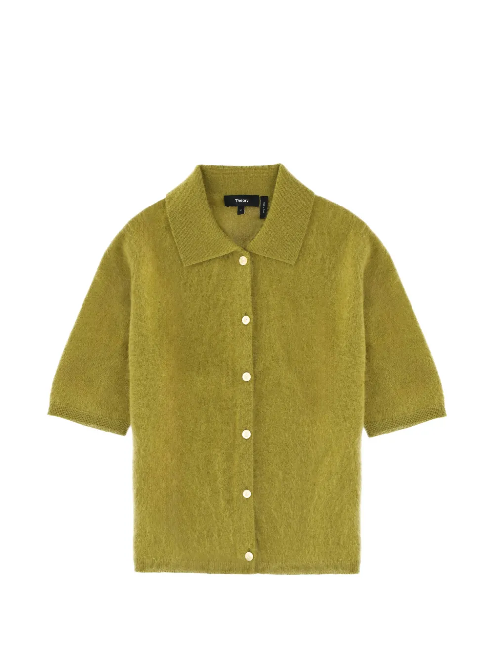 

Текстурированный вязаный топ Theory, зеленый