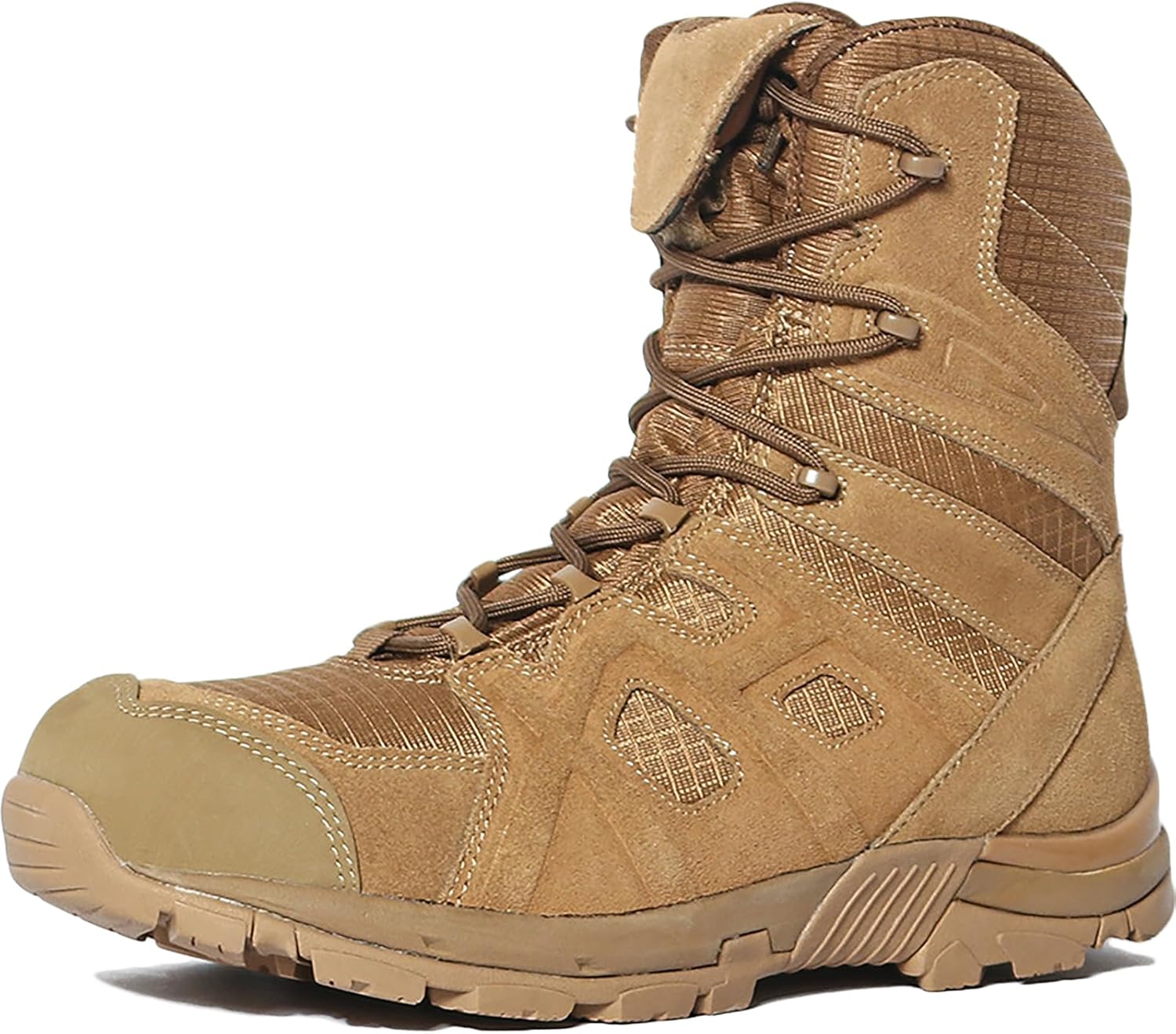 

Мужские походные дышащие ботинки для прогулок и кемпинга с шнуровкой, армейские тактические боевые ботинки для треккинга и походов, песочный, размер 44 Qaxzesa, 44 Sand