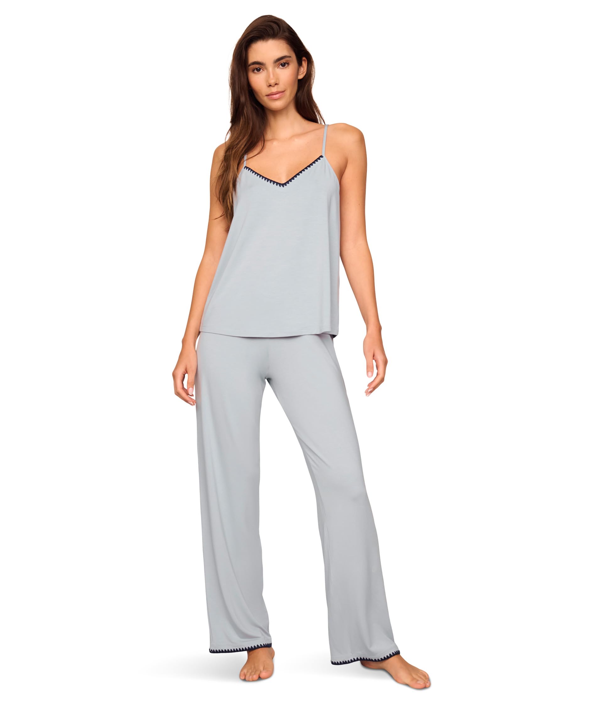 

Пижама Eberjey Frida Cami And Pant PJ Set, цвет Gray Dawn/Navy