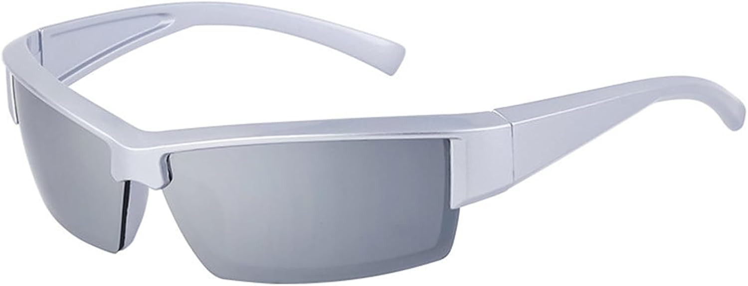 

Солнцезащитные очки-щитки Helena Wrap Around Fashion Shield в футуристическом стиле для мужчин и женщин. Модные прямоугольные солнцезащитные очки серебристого цвета, Silver