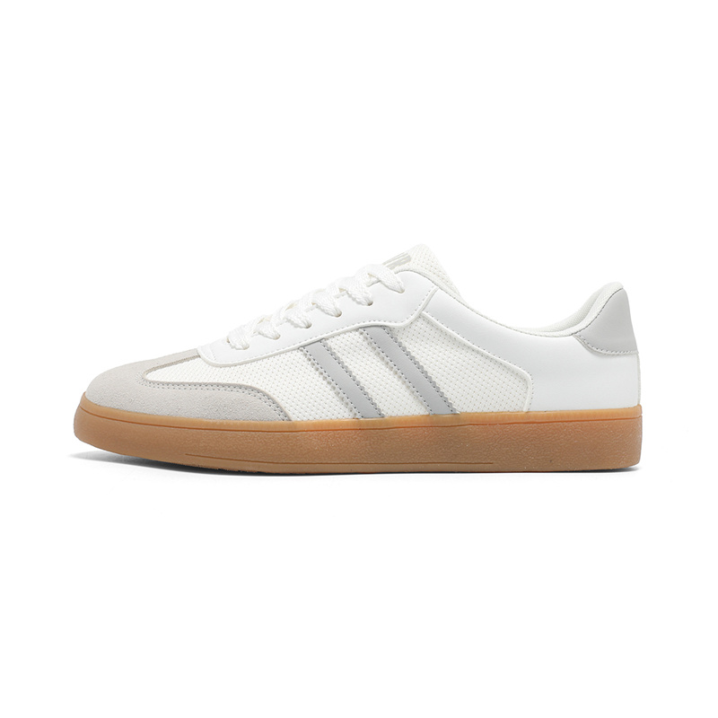 

SEMIR Легкие и дышащие мужские скейтерские кеды низкие White Gray, цвет White Gray