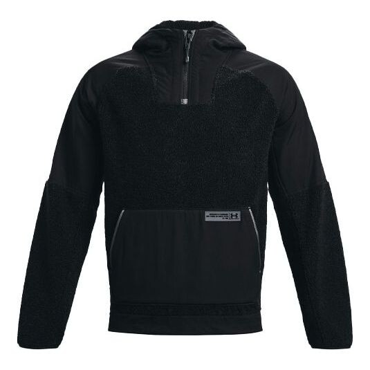 

Куртка mission boucle anorak hoodie 'black' Under Armour, черный