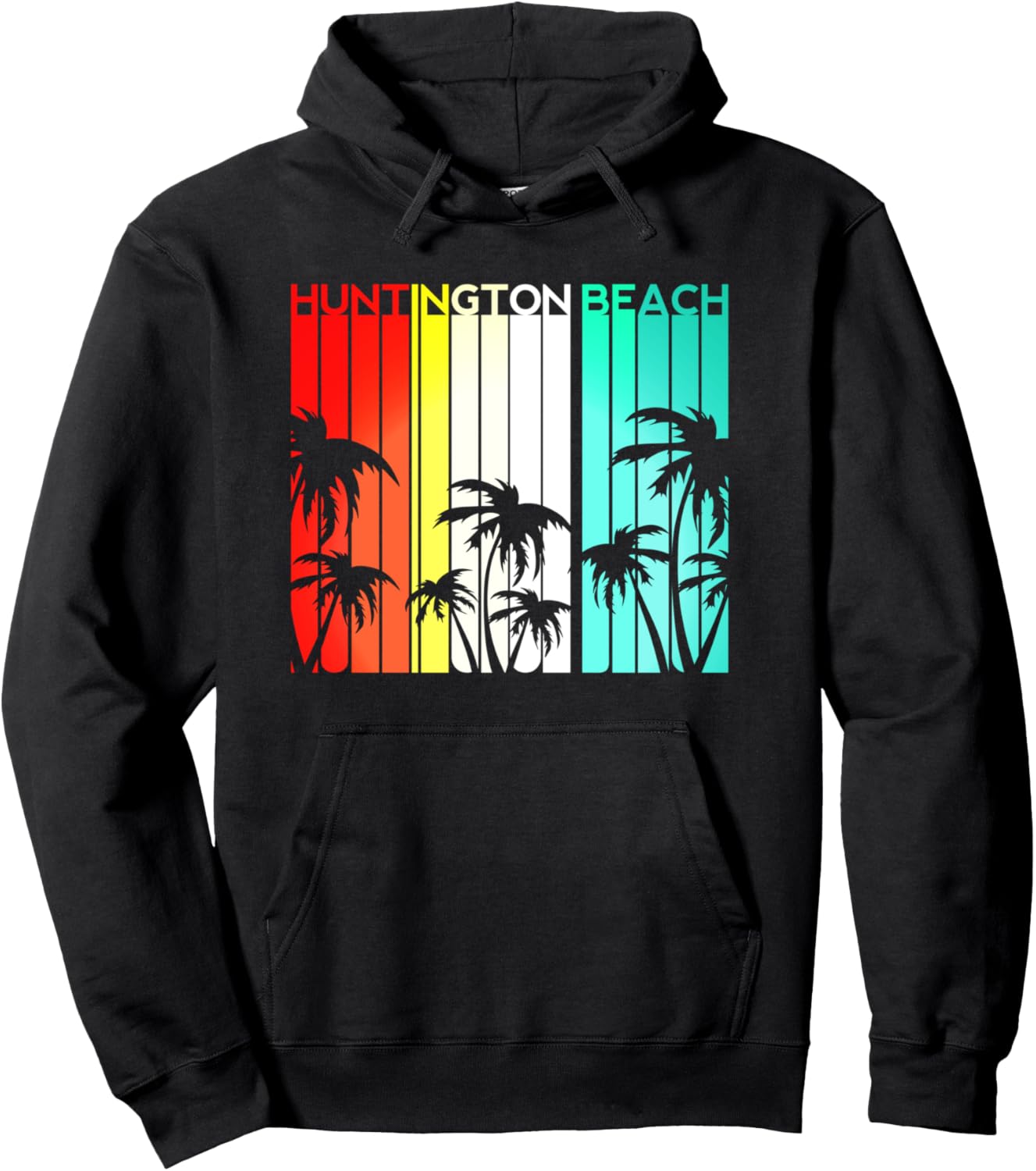 

Худи Huntington Beach California Surf Vintage Orange 657 714 Huntington Vintage Co., черный