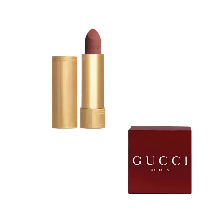 

Помада матовая Pleuche Mini Golden Lipstick Velvet Matte, стойкая, насыщенная и гладкая, 3.5g GUCCI, #208 Peach, Matte