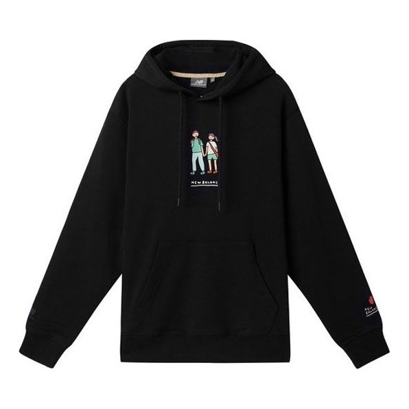 

Худи New Balance x Zero Per Zero Printing Casual Sports Round Neck Hoodie 'Black', черный