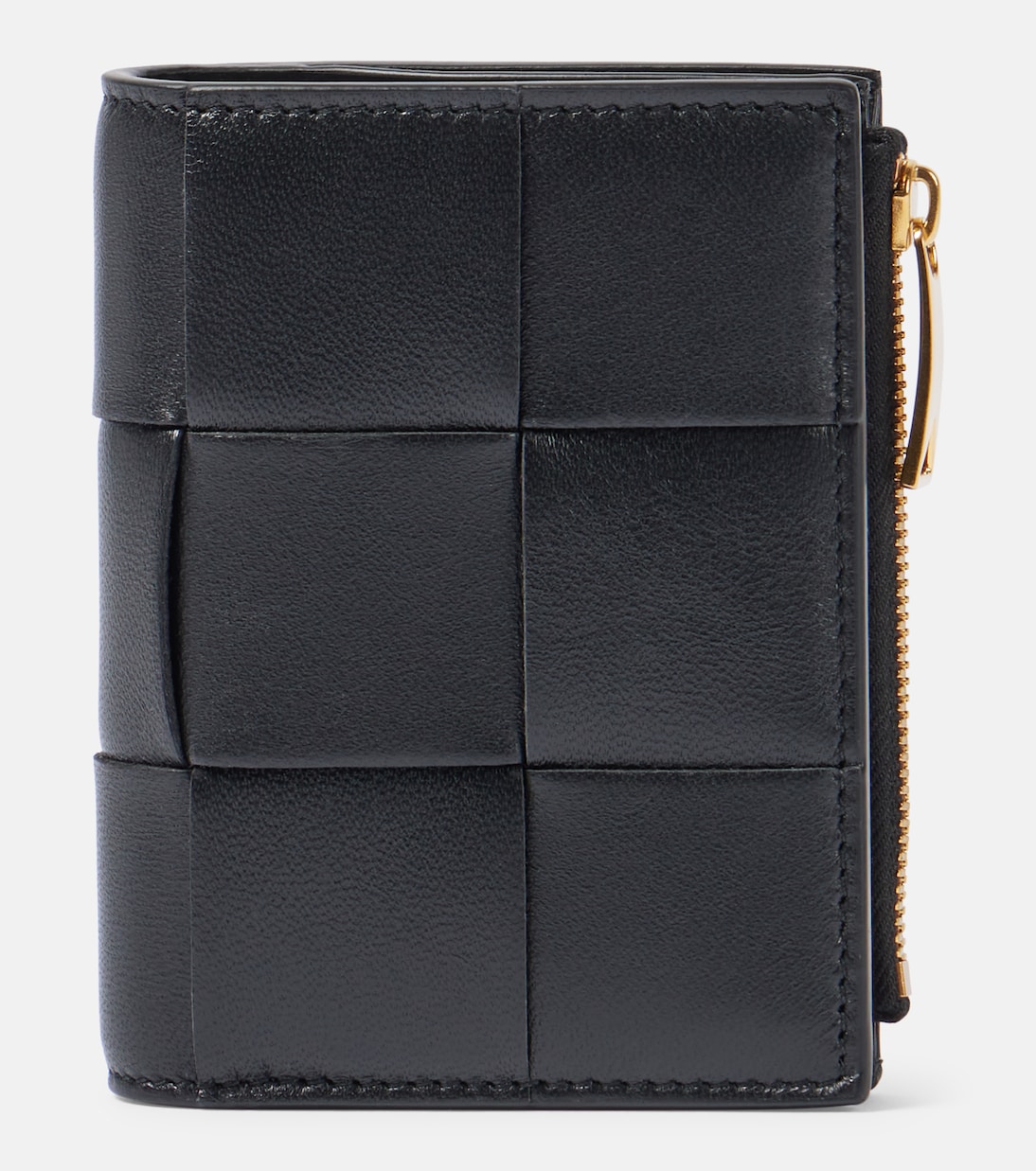 

Кожаный кошелек-кассетник Bottega Veneta, Black/Gold