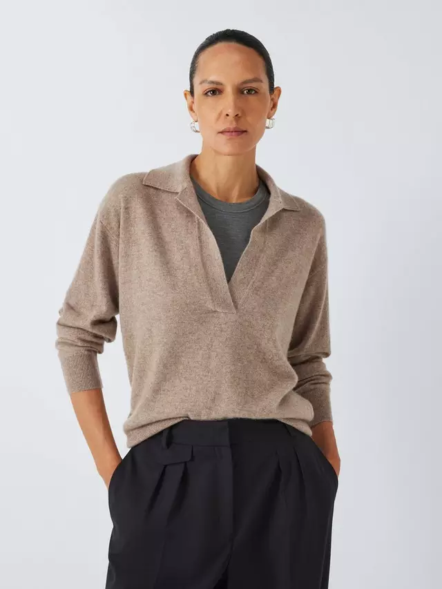 

Джемпер John Lewis Cashmere Collar, цвет taupe