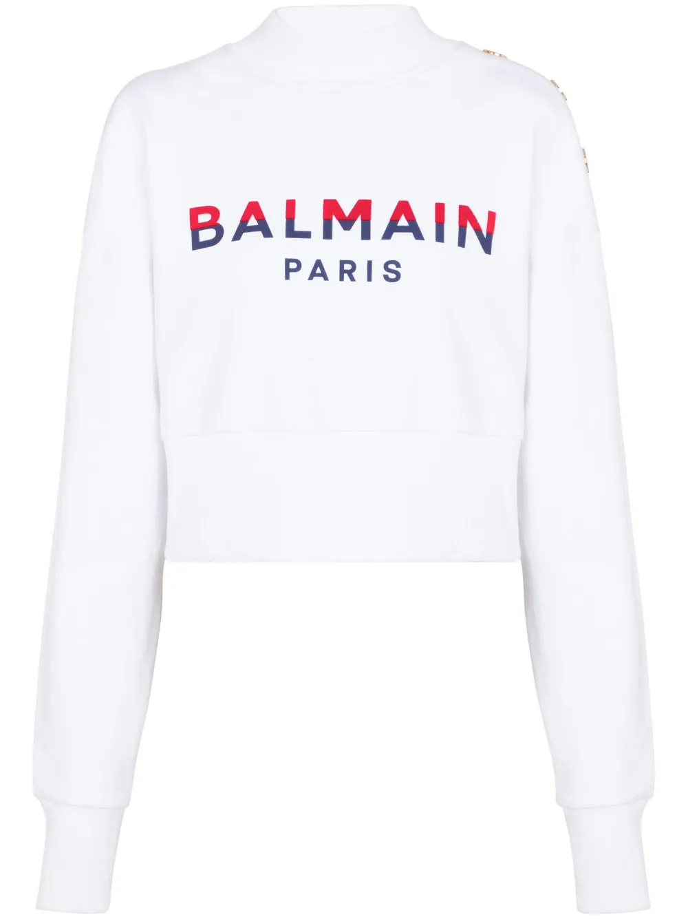 

Толстовка с логотипом и пуговицами BALMAIN, белый