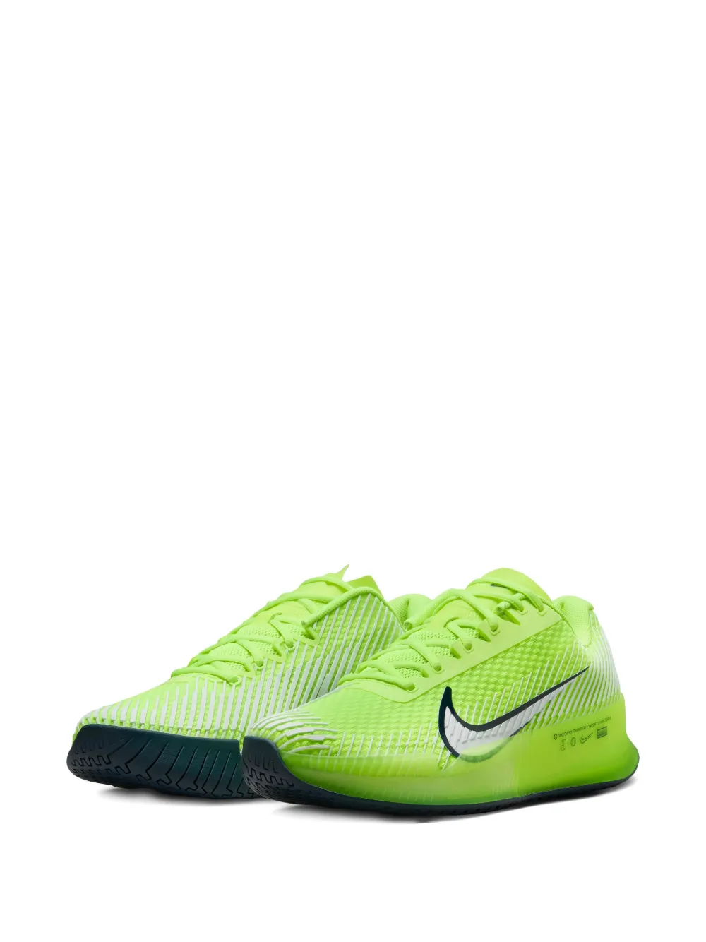 Кроссовки Court Air Zoom Vapor 11 HC «Volt Green» Nike, зеленый — фото 2
