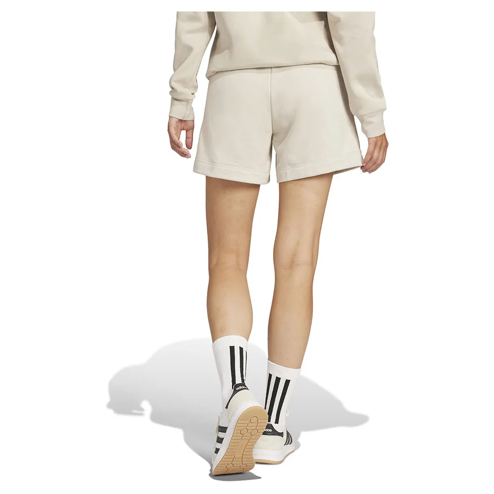 Шорты adidas Essentials Linear French Terry, бежевый — фото 2