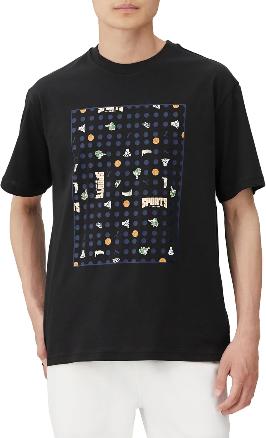 

Мужская повседневная футболка Puma 625678 Super MX SS, черный