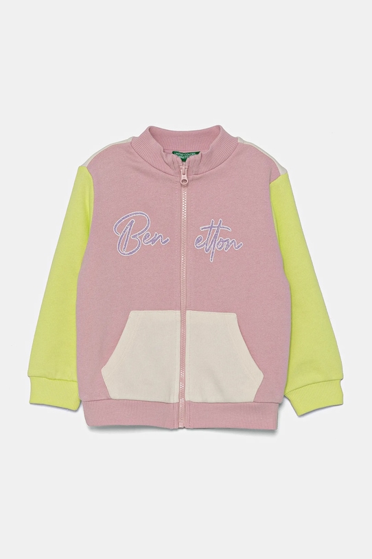 

Детская хлопковая толстовка United Colors Of Benetton, розовый