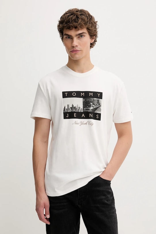 

Хлопковая футболка Tommy Jeans, белый
