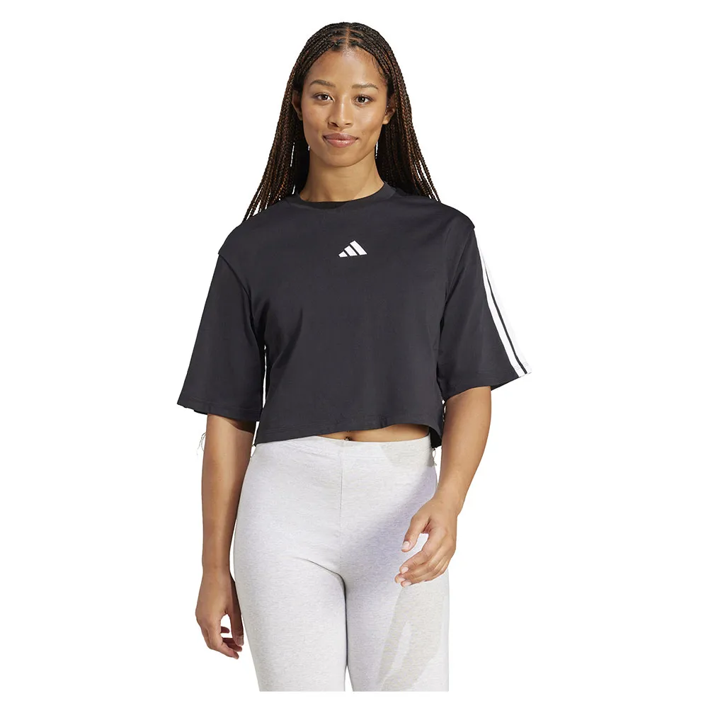 

Футболка adidas Essentials 3 Stripes Cotton Loose, черный