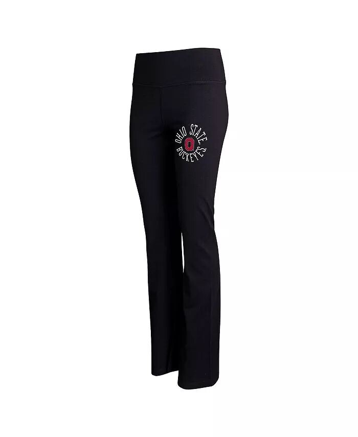 

Женские черные расклешенные леггинсы из трех смесей Ohio State Buckeyes Enclave Concepts Sport