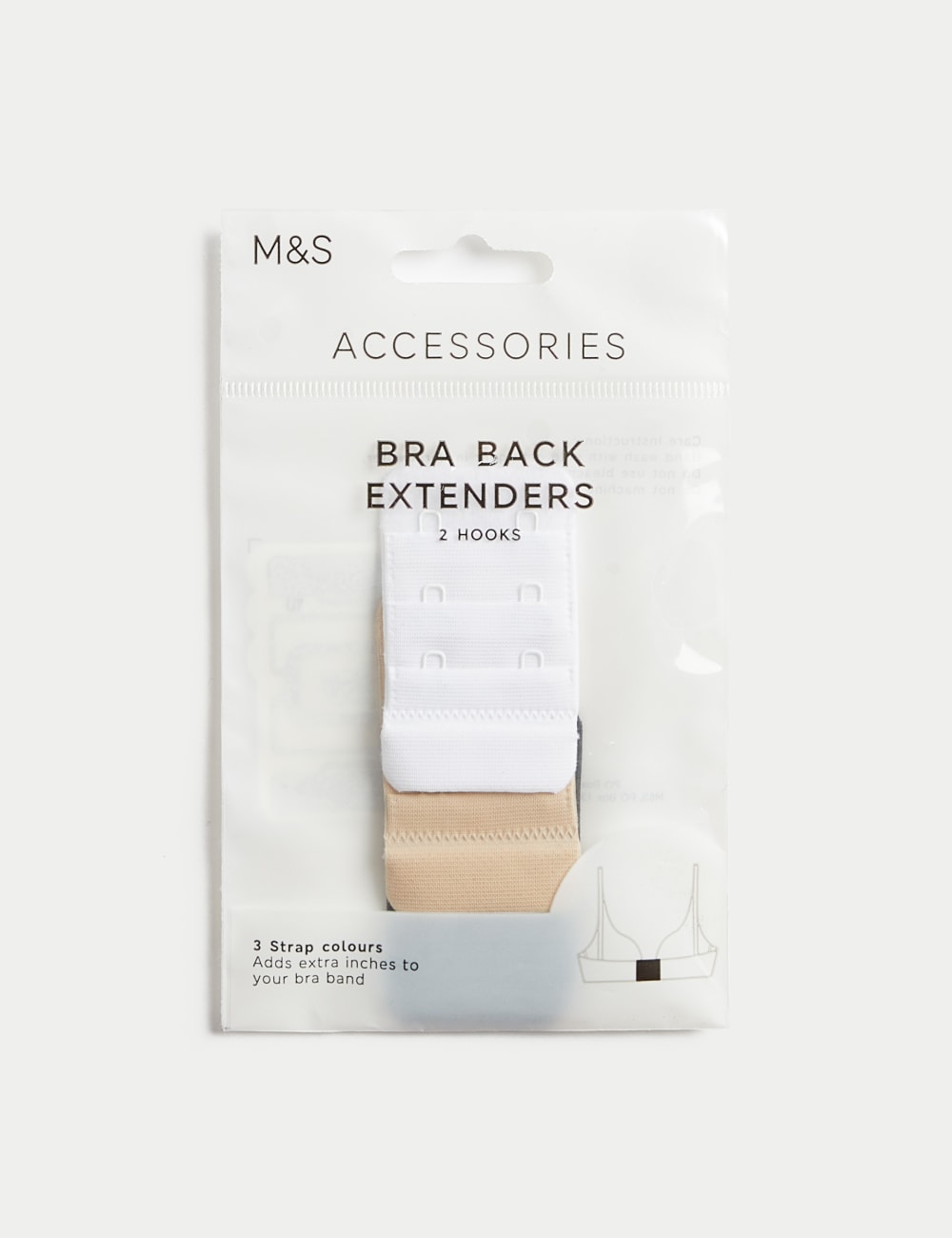 

3 шт. 2 крючка-удлинителя для бюстгальтера Marks & Spencer, разноцветный