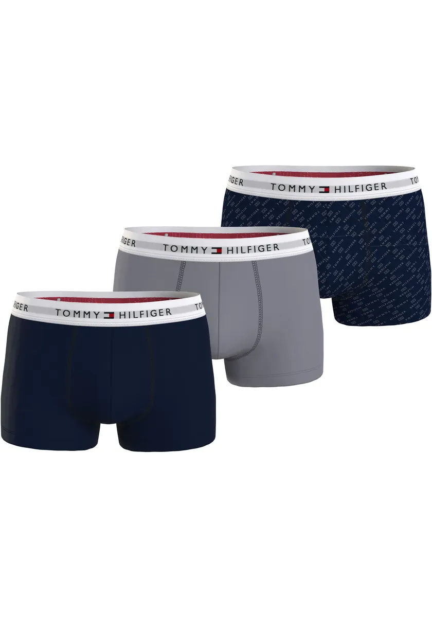

Tommy Hilfiger Underwear Трусы "3P TRUNK PRINT" (в упаковке 3 шт.), с принтом, серебристый