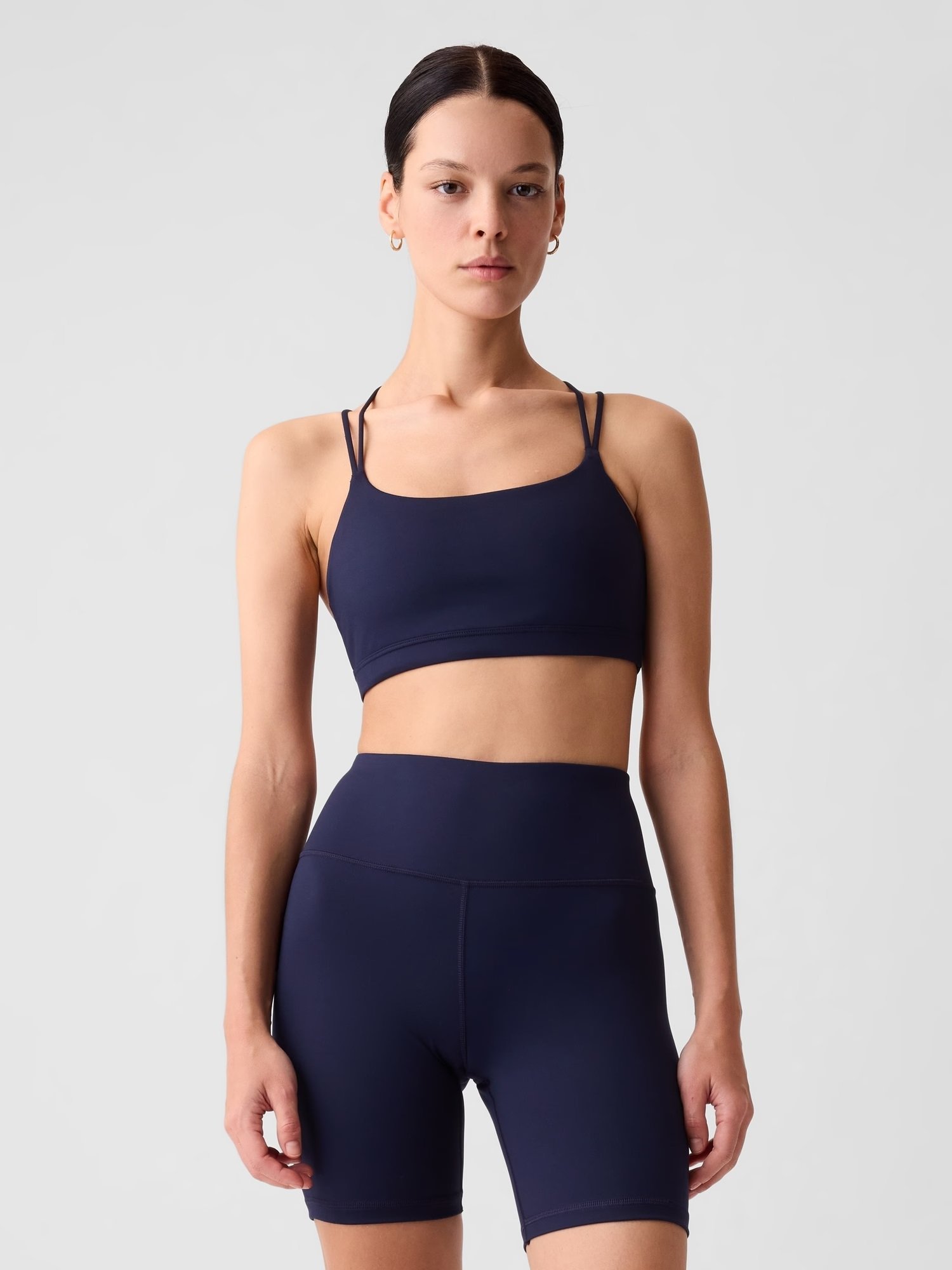 (W)GapFit Power Спортивный бюстгальтер средней степени поддержки с лямками GAP, NAVY_UNIFORM