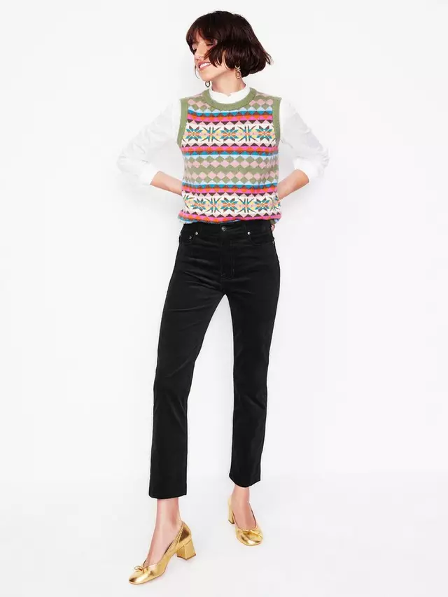 

Джинсы Boden Velveteen Mid Rise Slim, черный
