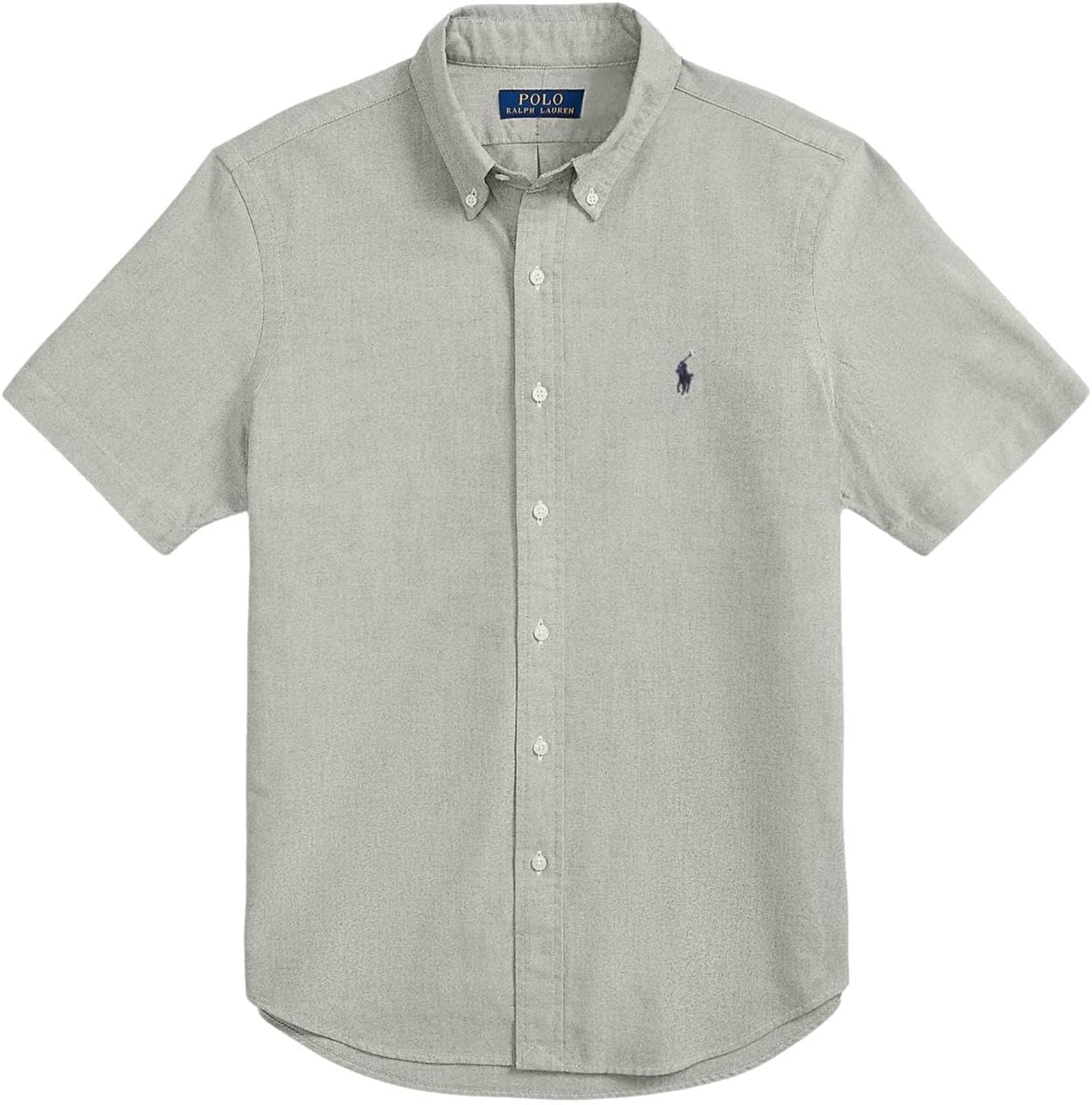 

POLO RALPH LAUREN Мужская классическая оксфордская рубашка с коротким рукавом, Perfect-Grey