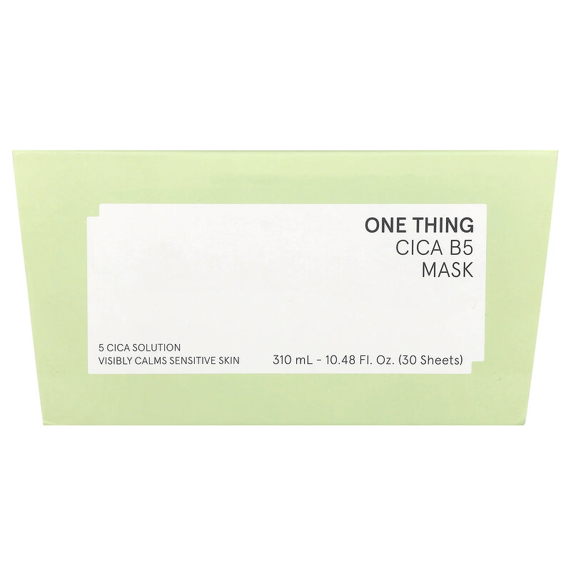 One Thing, Cica B5 Beauty Mask, 30 шт., 310 мл (10,48 жидк. Унции) — фото 2