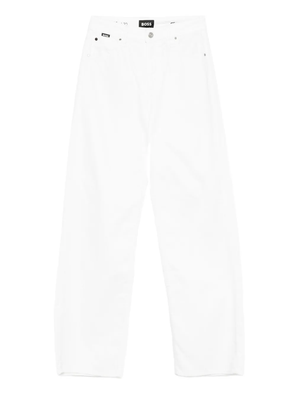 

Джинсы прямого кроя с застежкой на пуговицы BOSS, белый