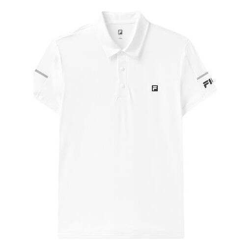 

Футболка logo pattern loose short sleeve polo white Fila, белый
