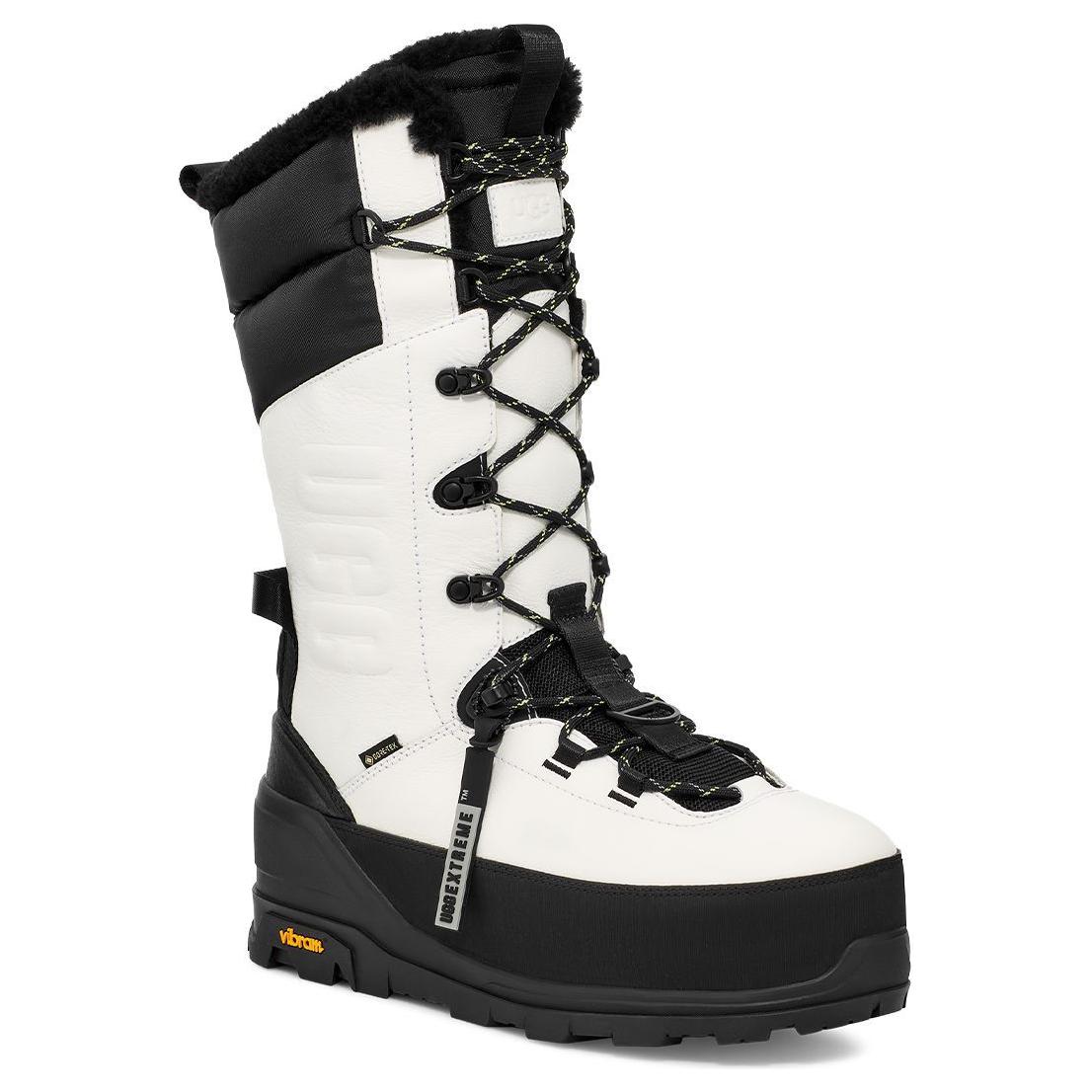 Сапоги высокие UGG до колена, белый / черный — фото 4