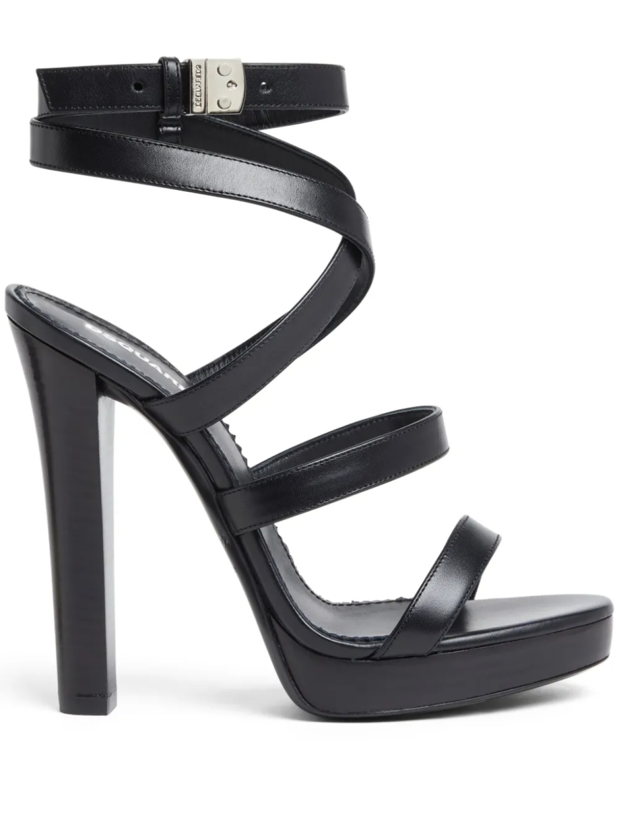 DSQUARED2 кожаные сандалии, черный