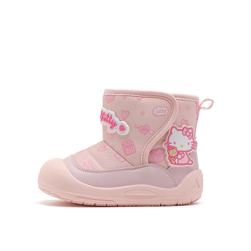 

Hello Kitty Hello Kitty детские хлопковые ботинки с защитой от ударов, устойчивые к истиранию, легкие, утепленные и амортизирующие Sanrio, розовый