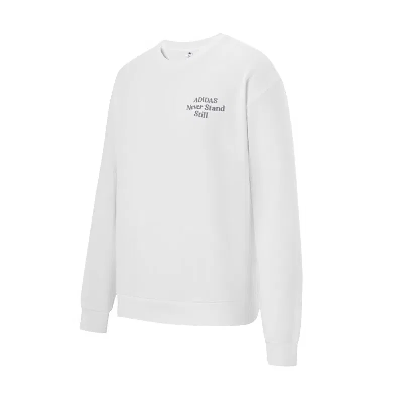 Свитшот мужской White с круглым вырезом, средней посадки Adidas