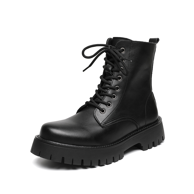 

FAPAI Мужские ботинки Martin с черной флисовой подкладкой, цвет Black Fleece-Lined