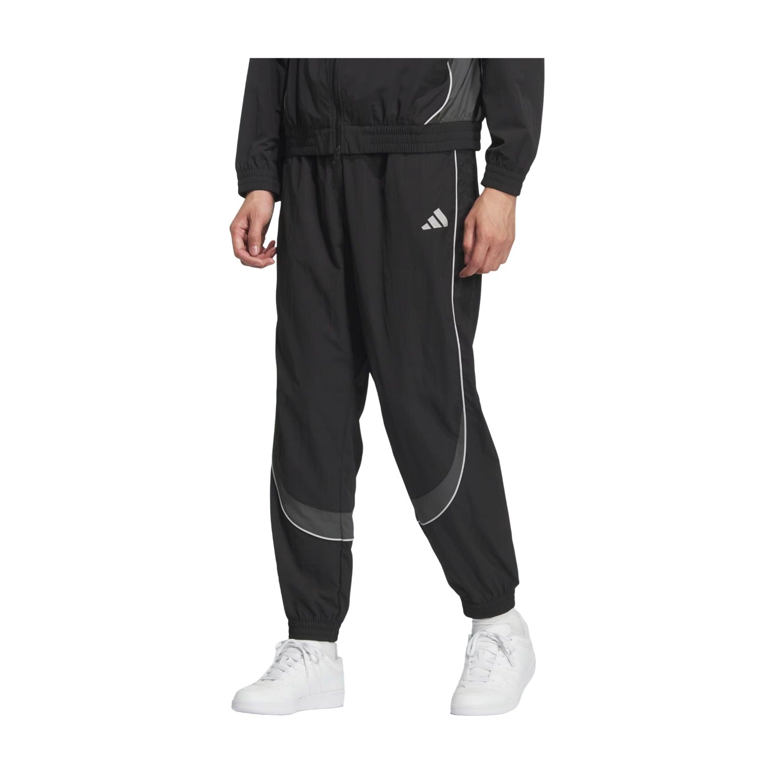 Брюки Adidas Brand Love Loose Fit Light Woven Pants 'Black Grey Six' — фото 2