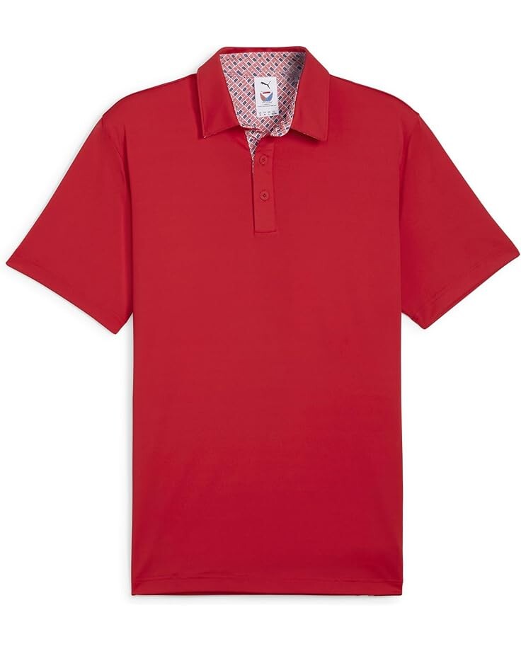 

Поло PUMA Golf X Volition Flag Trim, цвет Strong Red