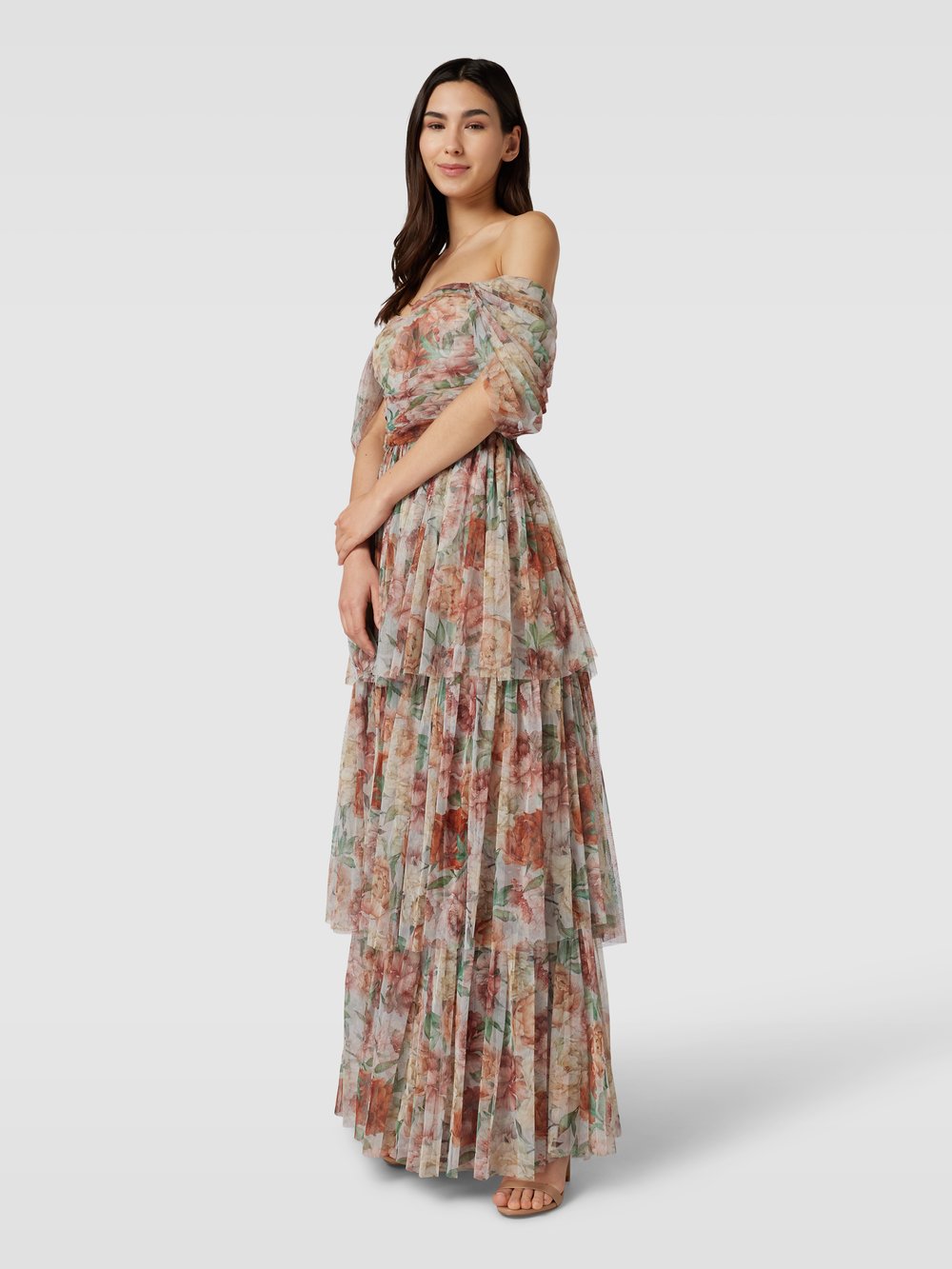 

Вечернее платье с цветочным узором LACE & BEADS, розовый