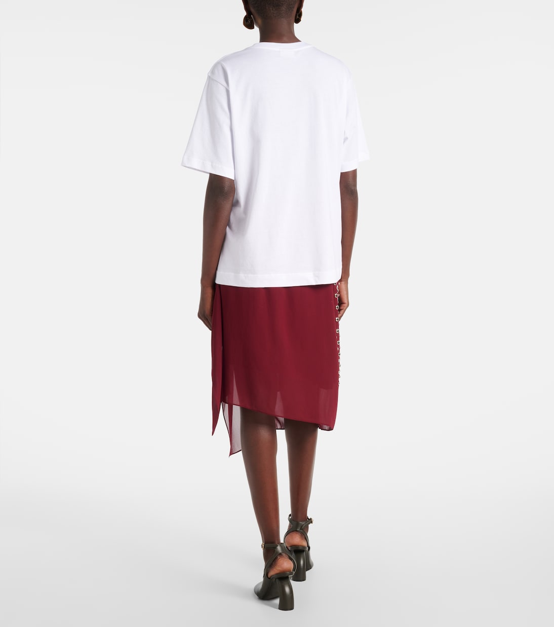 Хлопковая футболка из джерси Dries Van Noten, белый — фото 3