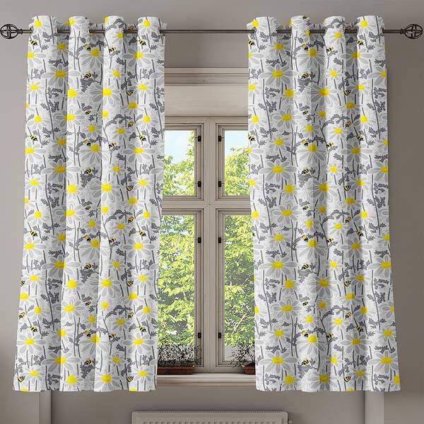 

Занавеска с люверсами Abakuhaus Daisy Flowers 2 шт, 280x175x0,5 см цвет gelb weiss