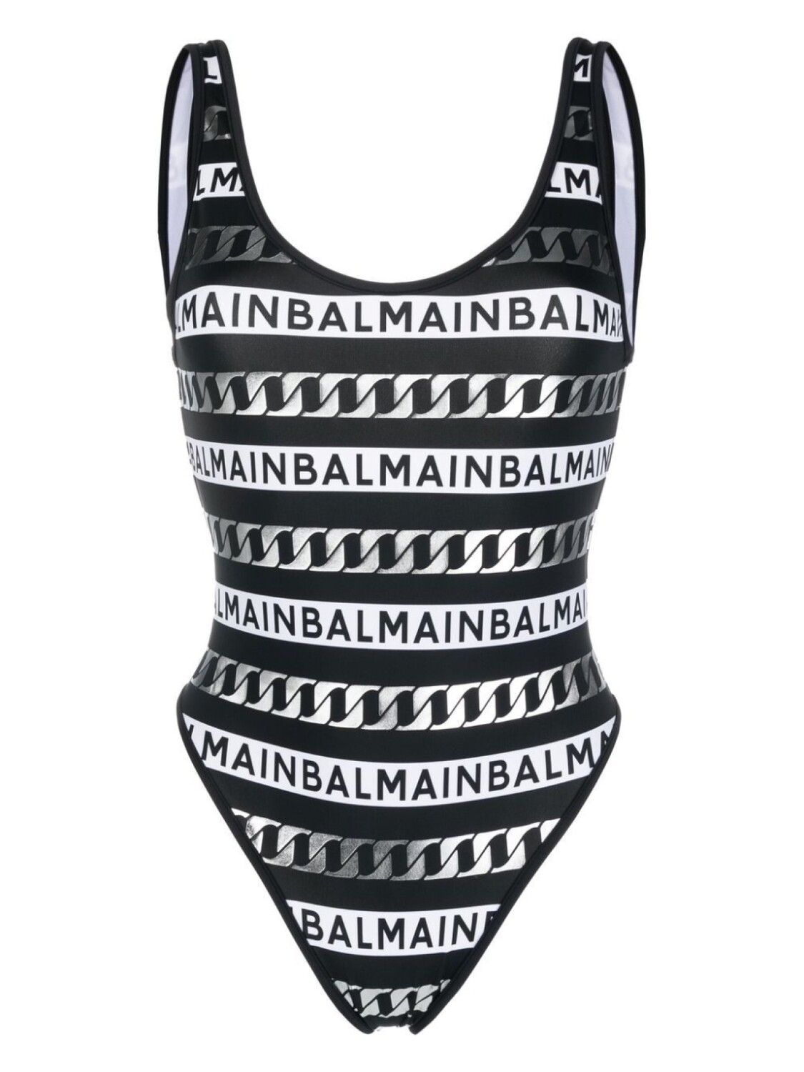 

Balmain купальник с логотипом и открытой спиной, черный