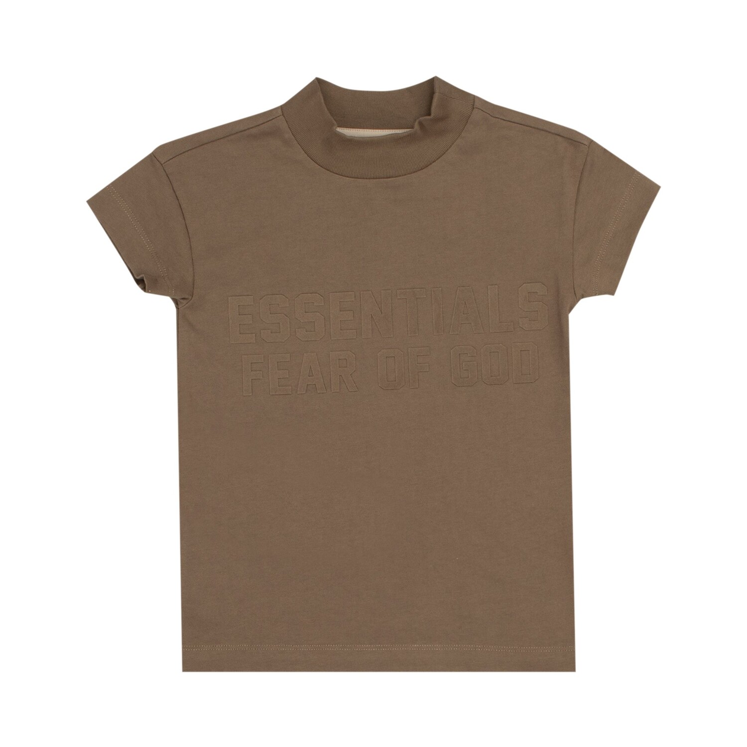 

Детская футболка с короткими рукавами Fear of God Essentials, цвет Дерево