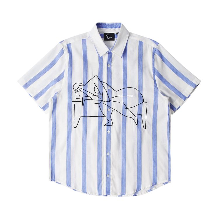 

Рубашка Parra Sleep Now Short-Sleeve Shirt 'Blue', синий