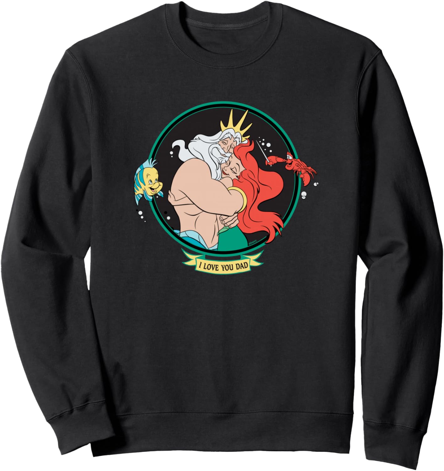 

Толстовка Disney «Русалочка», король Тритон и Ариэль, подарок на День отца, черная, Черный, Толстовка Disney «Русалочка», король Тритон и Ариэль, подарок на День отца, черная