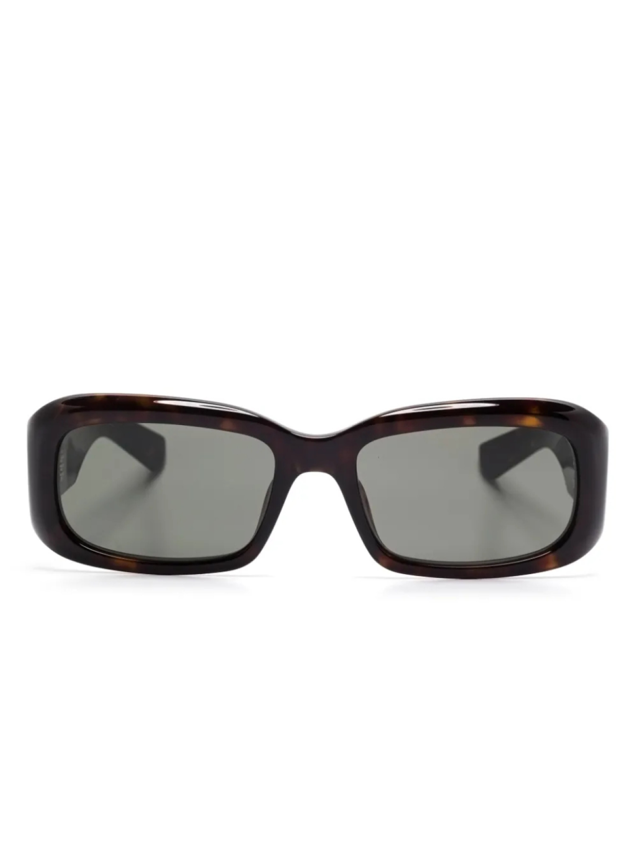 

Saint Laurent Eyewear солнцезащитные очки в прямоугольной оправе, коричневый