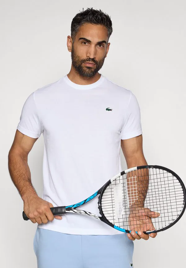 Теннисная футболка, спортивная футболка Lacoste Sport, White — фото 4