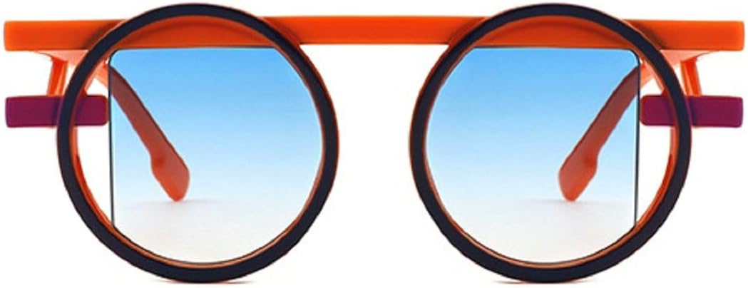 

Круглые солнцезащитные очки для женщин, модные градиентные оттенки, мужские панк-очки, сине-зеленые солнцезащитные очки, очки для активного отдыха и путешествий 1249 Melrose, Orange