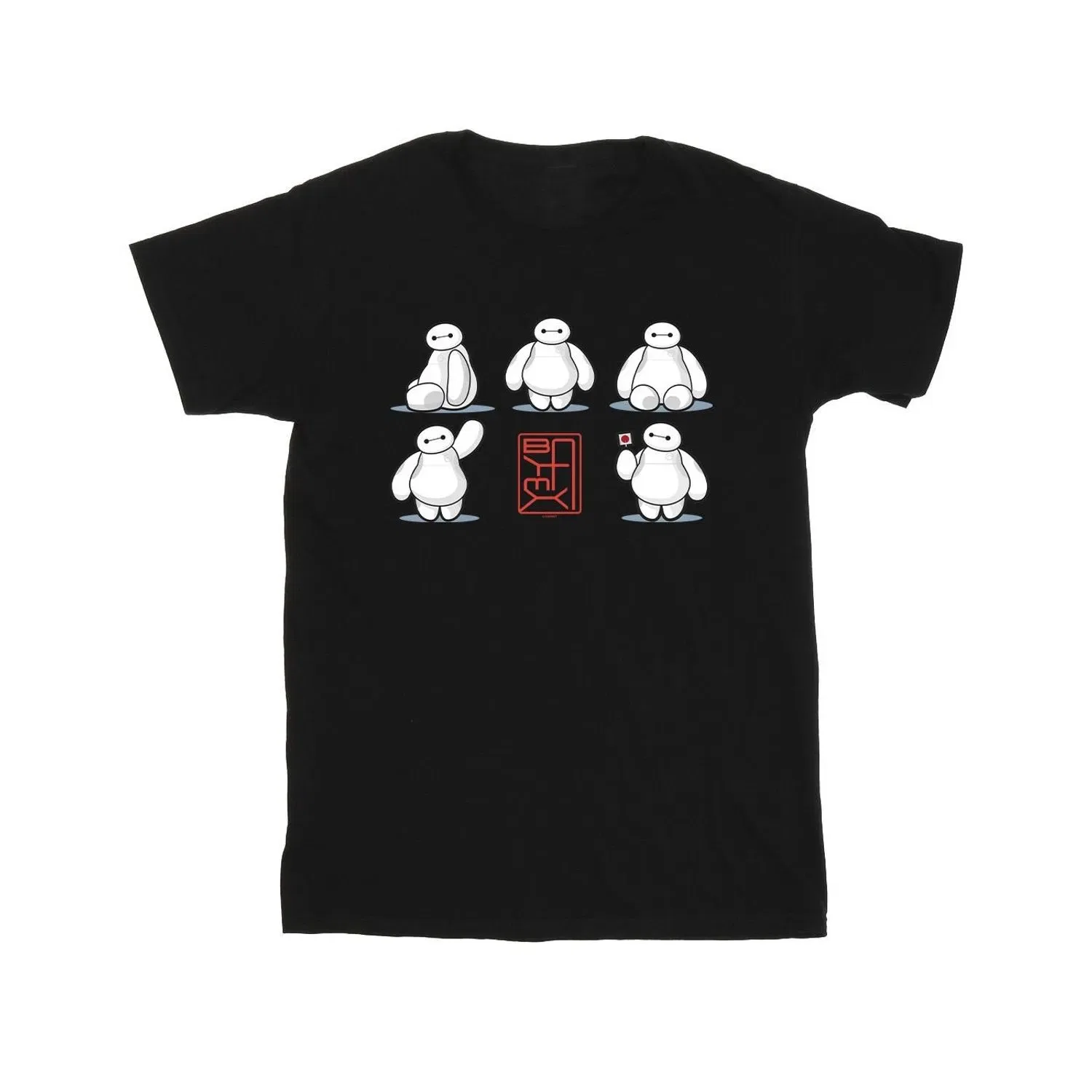 Футболка детская с принтом Big Hero 6 Baymax Disney, черный — фото 2