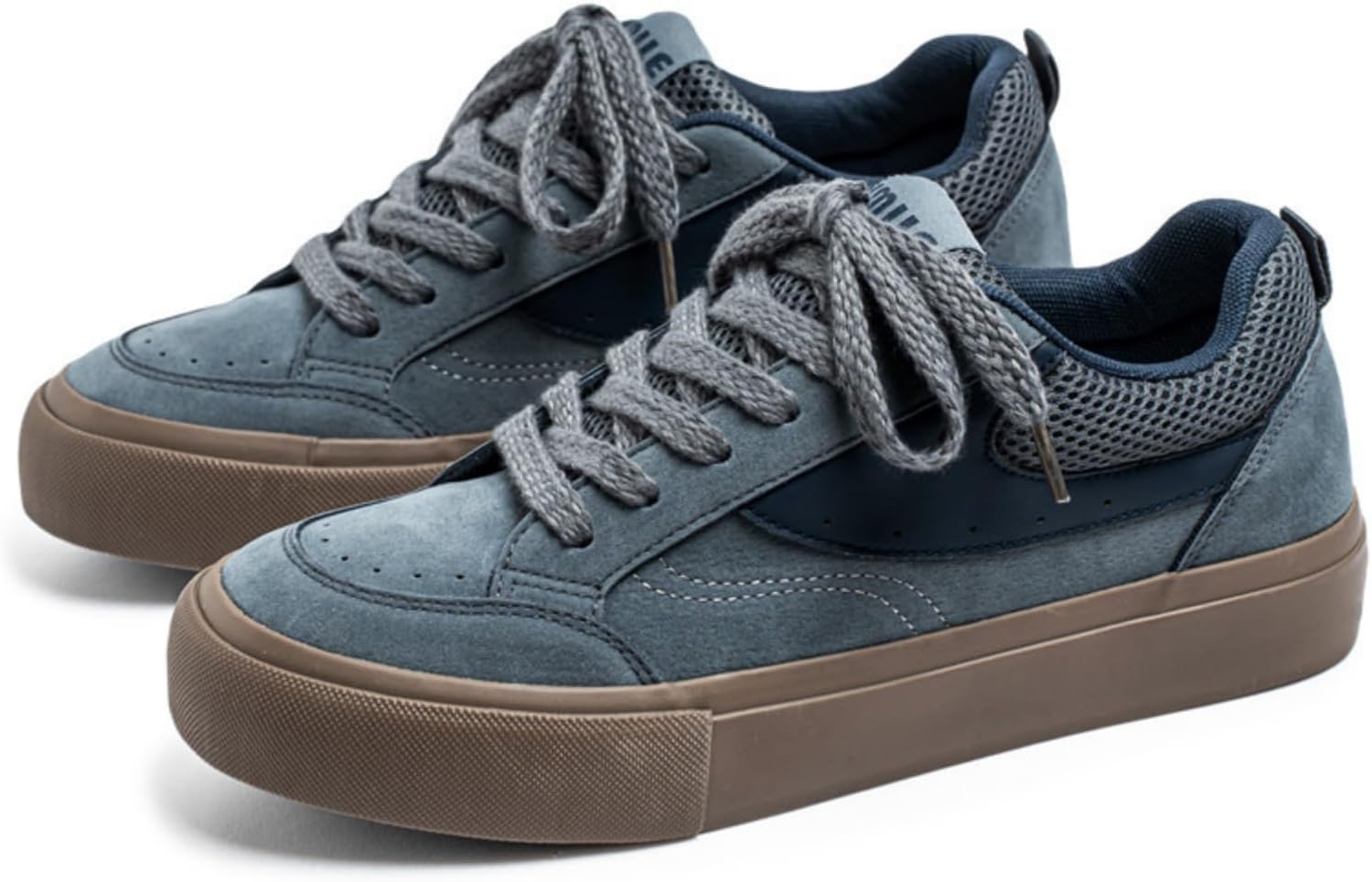 

Мужские ретро-кроссовки для увеличения роста, спортивные, классические повседневные с резиновой подошвой, для скейтборда, тренировок, тенниса и прогулок, с толстой подошвой, подходят для встреч и повседневного использования Houdbdol, синий